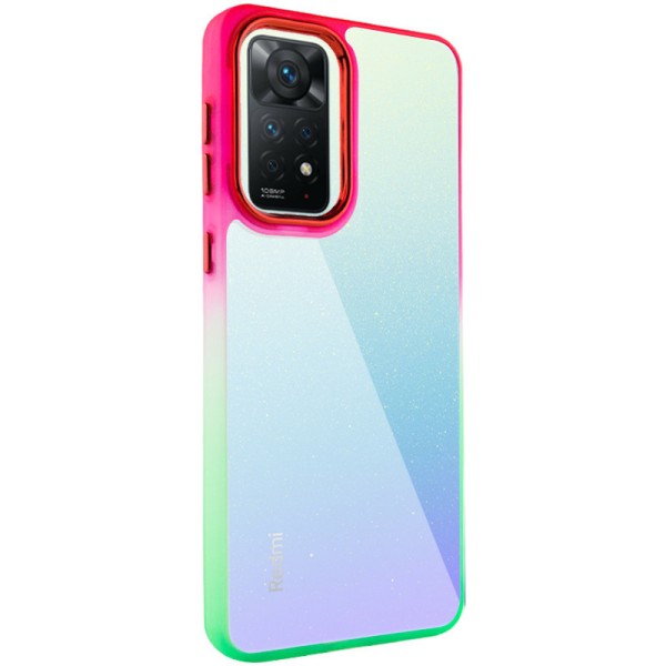 Чохол TPU+PC Fresh sip series для Xiaomi Redmi Note 11 Pro 4G/5G / 12 Pro 4G Салатовий / Рожевий
