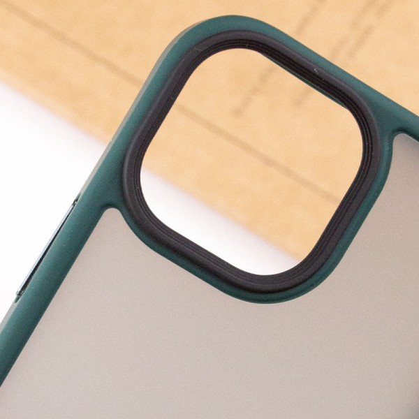 TPU+PC чохол Metal Buttons для Apple iPhone 13 (6.1") Зелений