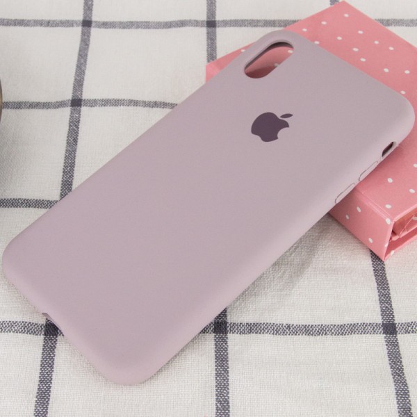 Чохол Silicone Case Full Protective (AA) для Apple iPhone X (5.8") / XS (5.8") Сірий / Lavender Чохол Silicone Case Full Protective (AA) для Apple iPhone X (5.8") / XS (5.8") Сірий / Lavender