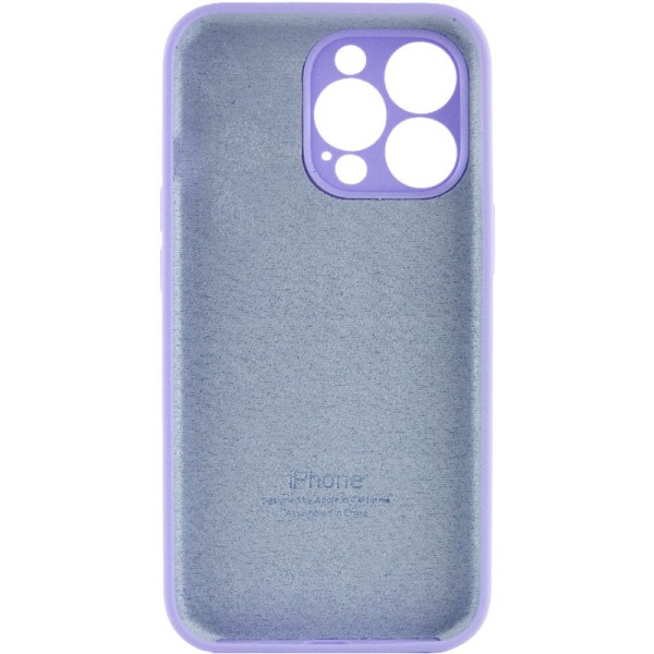 Чохол Silicone Case Full Camera Protective (AA) для Apple iPhone 14 Pro (6.1") Бузковий / Dasheen Чохол Silicone Case Full Camera Protective (AA) для Apple iPhone 14 Pro (6.1") Бузковий / Dasheen