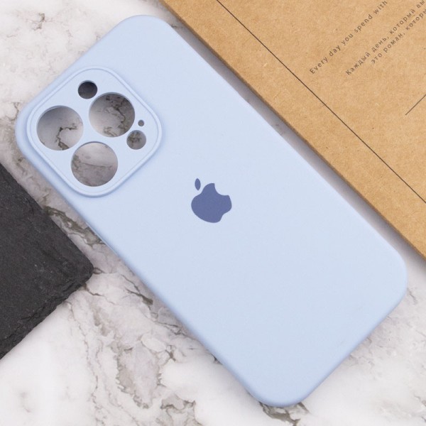 Чохол Silicone Case Full Camera Protective (AA) для Apple iPhone 14 Pro (6.1") Блакитний / Lilac Blue