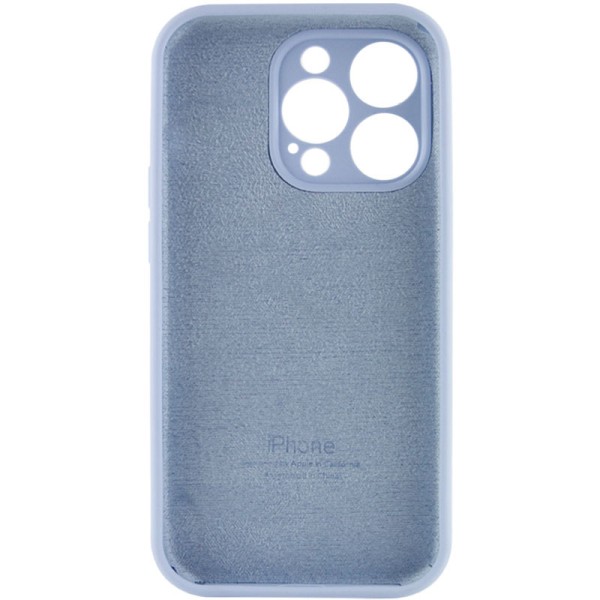 Чохол Silicone Case Full Camera Protective (AA) для Apple iPhone 14 Pro (6.1") Блакитний / Lilac Blue