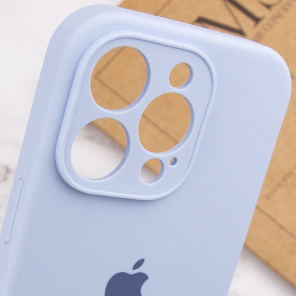 Чохол Silicone Case Full Camera Protective (AA) для Apple iPhone 14 Pro (6.1") Блакитний / Lilac Blue