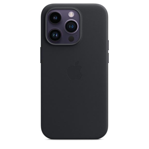 Чохол-накладка Apple iPhone 14 Pro Leather Case with MagSafe - Midnight (MPPG3)