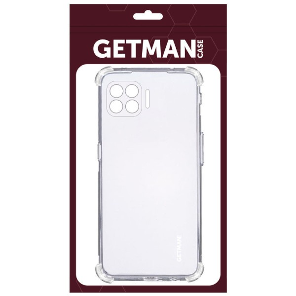 TPU чехол GETMAN Ease logo усиленные углы для Oppo A73 Бесцветный (прозрачный)