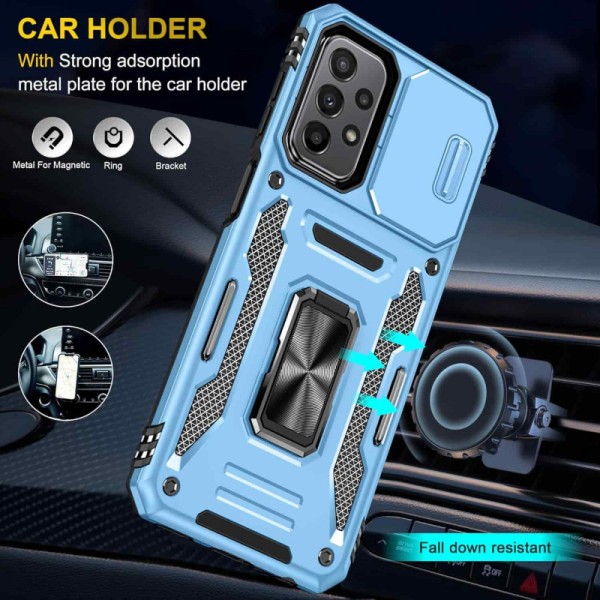 Ударостійкий чохол Camshield Army Ring для Samsung Galaxy A23 4G Блакитний / Light Blue Ударостійкий чохол Camshield Army Ring для Samsung Galaxy A23 4G Блакитний / Light Blue