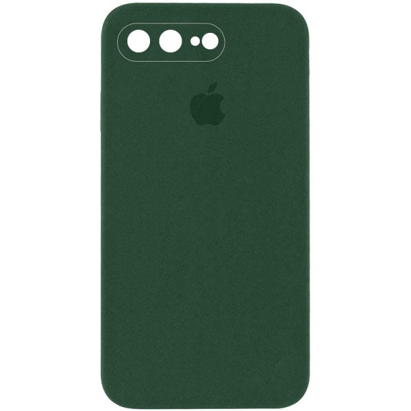 Чохол Silicone Case Square Full Camera Protective (AA) для Apple iPhone 7 plus / 8 plus (5.5") Зелений / Cyprus Green