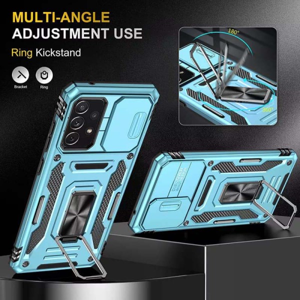 Ударостійкий чохол Camshield Army Ring для Samsung Galaxy A33 5G Блакитний / Light Blue