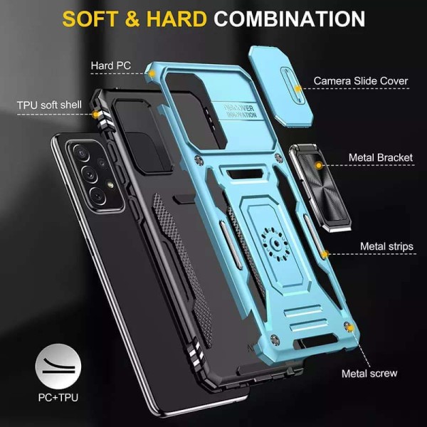 Ударостійкий чохол Camshield Army Ring для Samsung Galaxy A33 5G Блакитний / Light Blue