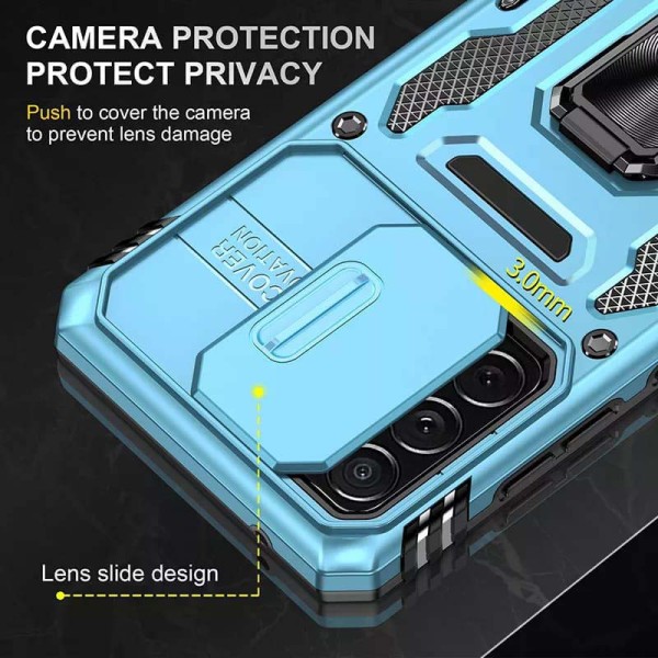 Ударостійкий чохол Camshield Army Ring для Samsung Galaxy A33 5G Блакитний / Light Blue
