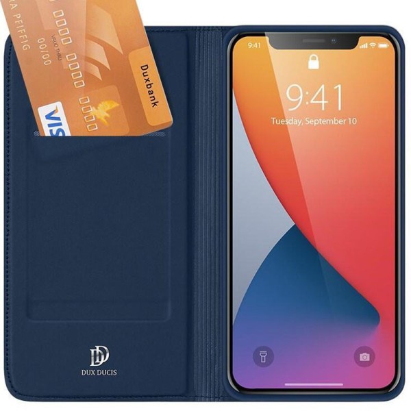 Чохол-книжка Dux Ducis з кишенею для візиток для Apple iPhone 13 Pro Max (6.7") Синій