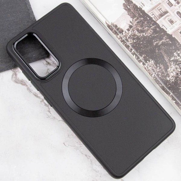 TPU чохол Bonbon Metal Style with MagSafe для Samsung Galaxy A35 Чорний / Black
