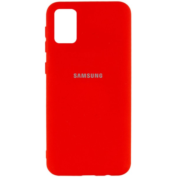 Чехол Silicone Cover My Color Full Protective (A) для Samsung Galaxy A02s Красный / Red
