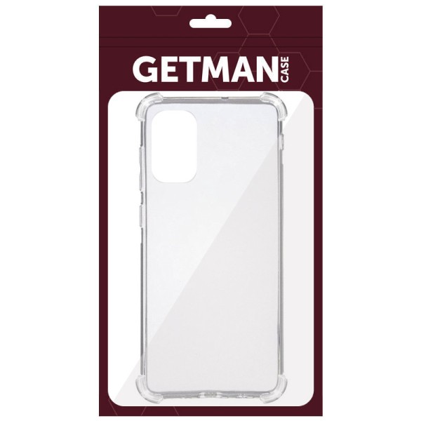 TPU чохол GETMAN Ease logo посилені кути для Samsung Galaxy S20+ Безбарвний (прозорий)