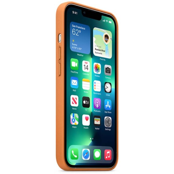 Чохол-накладка Apple iPhone 13 Pro Leather Case with MagSafe - Golden Brown (MM193) Чохол-накладка Apple iPhone 13 Pro Leather Case with MagSafe - Golden Brown (MM193)