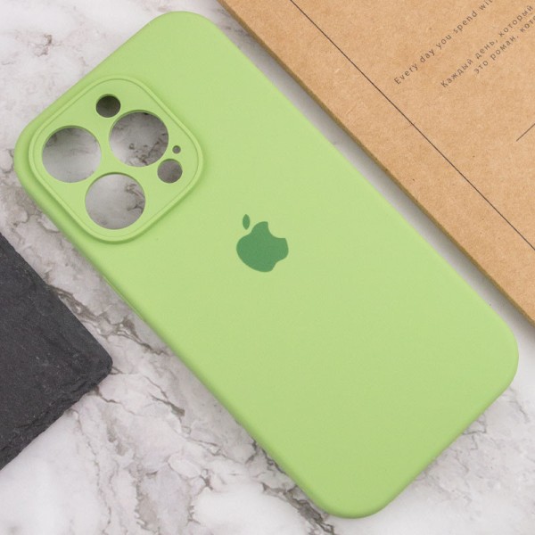 Чохол Silicone Case Full Camera Protective (AA) для Apple iPhone 14 Pro (6.1") М'ятний / Mint
