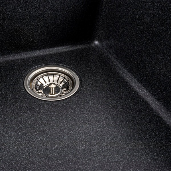 Гранітна мийка для кухні Platinum 9950 PANDORA матовий Карбон