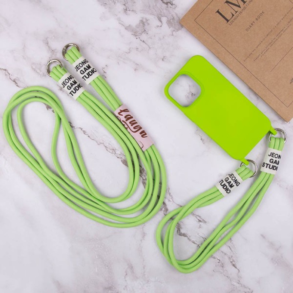 Чохол TPU two straps California для Apple iPhone 13 Pro (6.1") Салатовий Чохол TPU two straps California для Apple iPhone 13 Pro (6.1") Салатовий