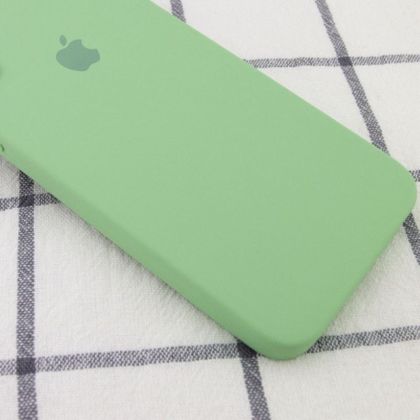 Чохол Silicone Case Square Full Camera Protective (AA) для Apple iPhone 7 plus / 8 plus (5.5") М'ятний / Mint