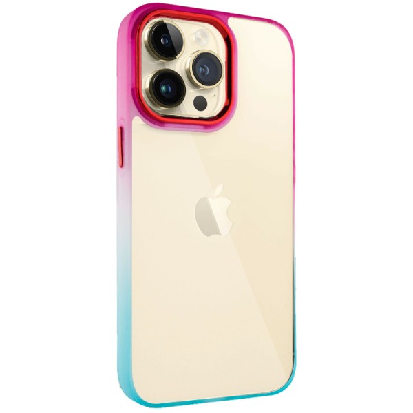 Чохол TPU+PC Fresh sip series для Apple iPhone 13 Pro Max (6.7") Бірюзовий / Рожевий