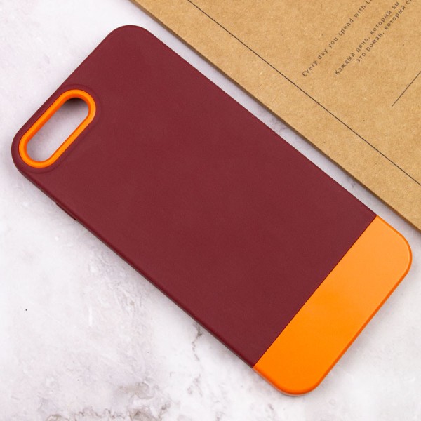 Чохол TPU+PC Bichromatic для Apple iPhone 7 plus / 8 plus (5.5") Brown burgundy / Orange Чохол TPU+PC Bichromatic для Apple iPhone 7 plus / 8 plus (5.5") Brown burgundy / Orange