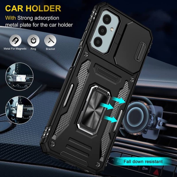 Ударостійкий чохол Camshield Army Ring для Samsung Galaxy M23 5G / M13 4G Чорний / Black Ударостійкий чохол Camshield Army Ring для Samsung Galaxy M23 5G / M13 4G Чорний / Black