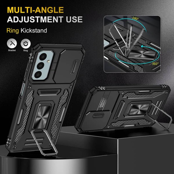 Ударостійкий чохол Camshield Army Ring для Samsung Galaxy M23 5G / M13 4G Чорний / Black Ударостійкий чохол Camshield Army Ring для Samsung Galaxy M23 5G / M13 4G Чорний / Black
