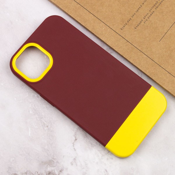 Чохол TPU+PC Bichromatic для Apple iPhone 12 Pro / 12 (6.1") Brown burgundy / Yellow Чохол TPU+PC Bichromatic для Apple iPhone 12 Pro / 12 (6.1") Brown burgundy / Yellow