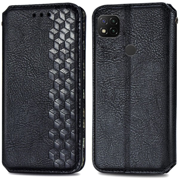 Шкіряний чохол книжка GETMAN Cubic (PU) для Xiaomi Redmi 9C Чорний