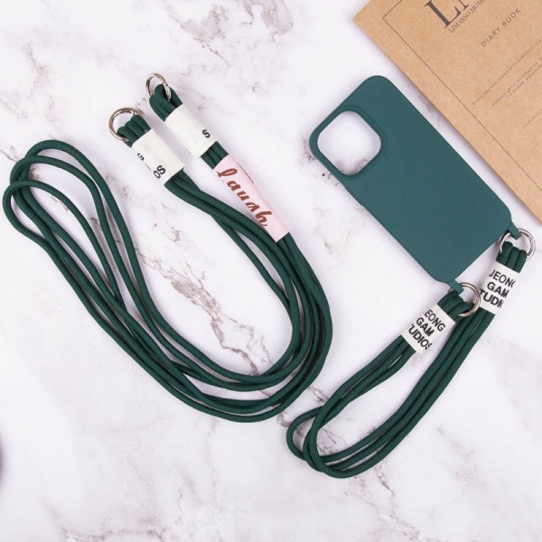 Чохол TPU two straps California для Apple iPhone 12 Pro / 12 (6.1") Зелений / Forest green