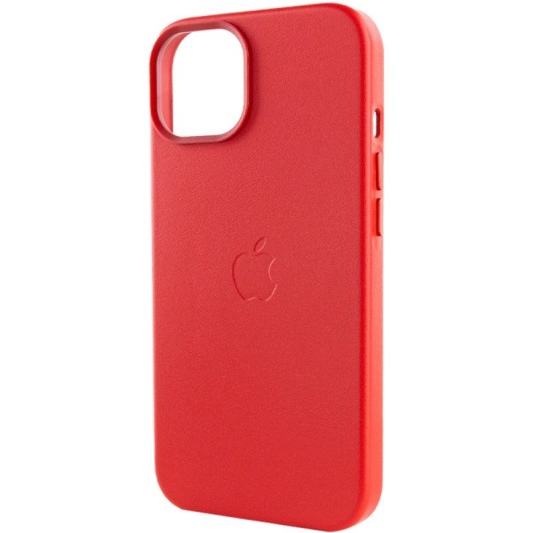 Шкіряний чохол Leather Case (AA Plus) with MagSafe для Apple iPhone 14 (6.1") Crimson Шкіряний чохол Leather Case (AA Plus) with MagSafe для Apple iPhone 14 (6.1") Crimson