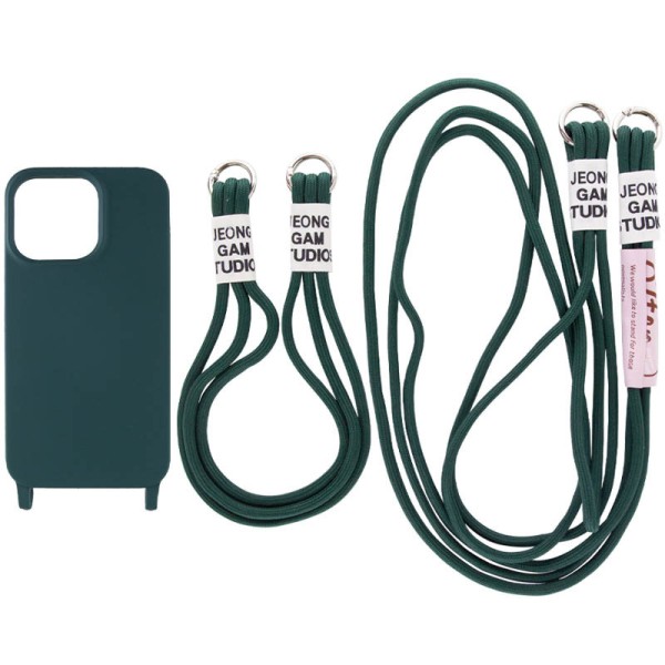 Чохол TPU two straps California для Apple iPhone 12 Pro / 12 (6.1") Зелений / Forest green