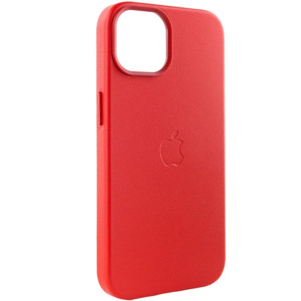 Шкіряний чохол Leather Case (AA Plus) with MagSafe для Apple iPhone 14 (6.1") Crimson Шкіряний чохол Leather Case (AA Plus) with MagSafe для Apple iPhone 14 (6.1") Crimson