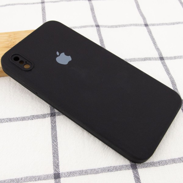 Чохол Silicone Case Square Full Camera Protective (AA) для Apple iPhone XS Max (6.5") Чорний / Black Чохол Silicone Case Square Full Camera Protective (AA) для Apple iPhone XS Max (6.5") Чорний / Black