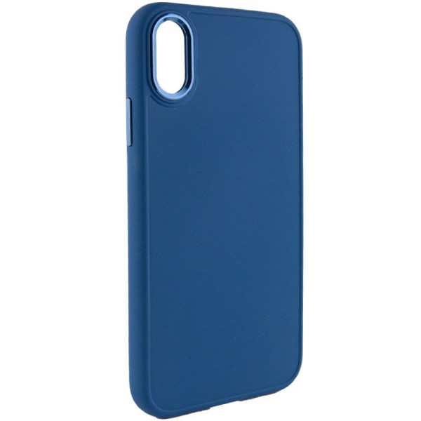 TPU чохол Bonbon Metal Style для Apple iPhone XS Max (6.5") Синій / Denim Blue
