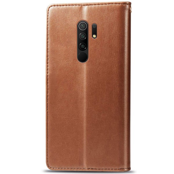 Шкіряний чохол книжка GETMAN Gallant (PU) для Xiaomi Redmi 9 Коричневий