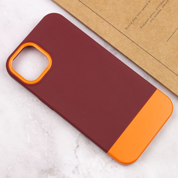 Чохол TPU+PC Bichromatic для Apple iPhone 12 Pro / 12 (6.1") Brown burgundy / Orange Чохол TPU+PC Bichromatic для Apple iPhone 12 Pro / 12 (6.1") Brown burgundy / Orange