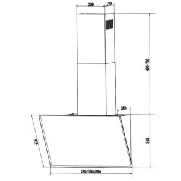 Витяжка Interline FIESTA BK A 60 TC/GL/A Витяжка Interline FIESTA BK A 60 TC/GL/A