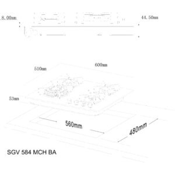 Варильна поверхня Interline SGV 584 MCH BA