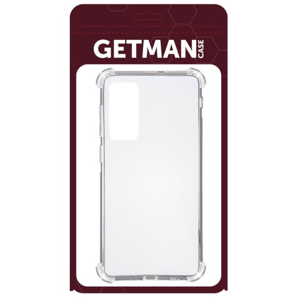 TPU чохол GETMAN Ease logo посилені кути для Samsung Galaxy S20 Безбарвний (прозорий)