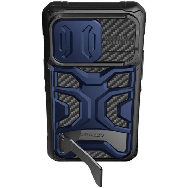 TPU+PC чохол Nillkin CamShield Adventurer Pro (шторка на камеру) для Apple iPhone 14 Pro (6.1") Interstellar Blue