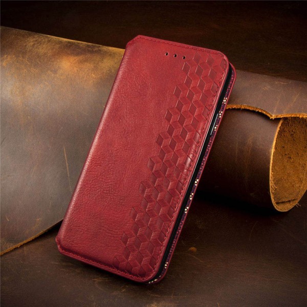 Шкіряний чохол книжка GETMAN Cubic (PU) для Xiaomi Redmi Note 10 5G / Poco M3 Pro Червоний