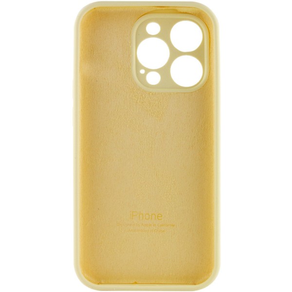 Чохол Silicone Case Full Camera Protective (AA) для Apple iPhone 14 Pro (6.1") Жовтий / Mellow Yellow