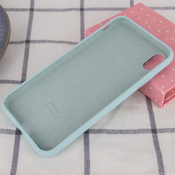 Чохол Silicone Case Full Protective (AA) для Apple iPhone XS Max (6.5") Бірюзовий / Turquoise