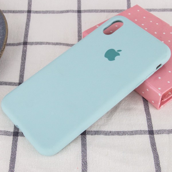 Чохол Silicone Case Full Protective (AA) для Apple iPhone XS Max (6.5") Бірюзовий / Turquoise