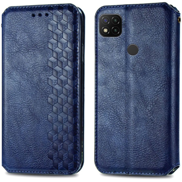 Шкіряний чохол книжка GETMAN Cubic (PU) для Xiaomi Redmi 9C Синій