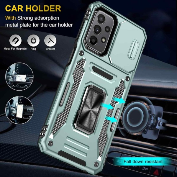 Ударостійкий чохол Camshield Army Ring для Samsung Galaxy A23 4G Зелений / Light Green