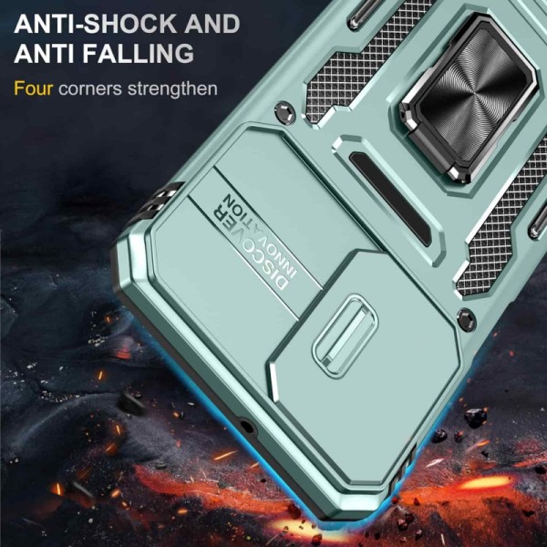 Ударостійкий чохол Camshield Army Ring для Samsung Galaxy A23 4G Зелений / Light Green