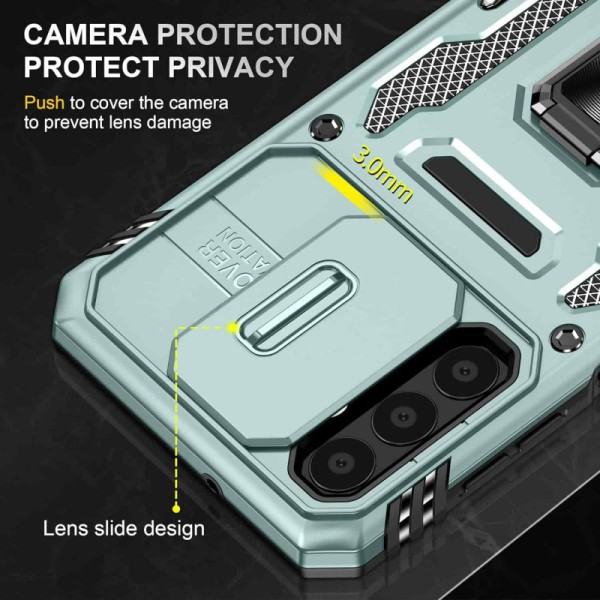 Ударостійкий чохол Camshield Army Ring для Samsung Galaxy A23 4G Зелений / Light Green