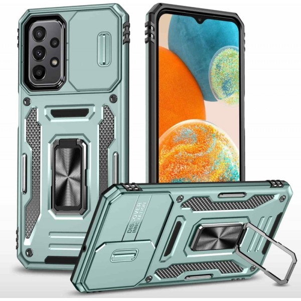 Ударостійкий чохол Camshield Army Ring для Samsung Galaxy A23 4G Зелений / Light Green